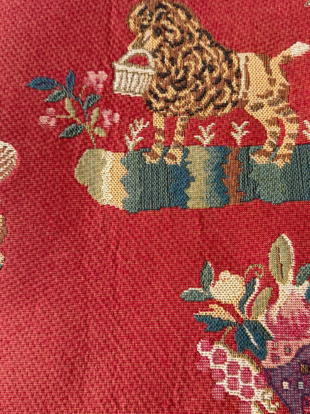 BRUNSCHWIG & FILS. COLOR ~ TOMATO. WOVEN TAPESTRY. QUANITY